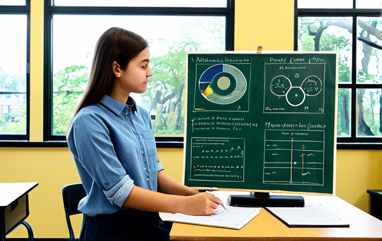 **

A student, fully clothed in casual attire suitable for a classroom setting, studying environmental science. She is surrounded by textbooks, diagrams of biogeochemical cycles, and notes on environmental regulations. The background shows a bright, organized study space with a window overlooking a park.  Perfect anatomy, correct proportions, natural pose, well-formed hands, proper finger count, professional quality, safe for work, appropriate content, family-friendly, modest clothing.

**