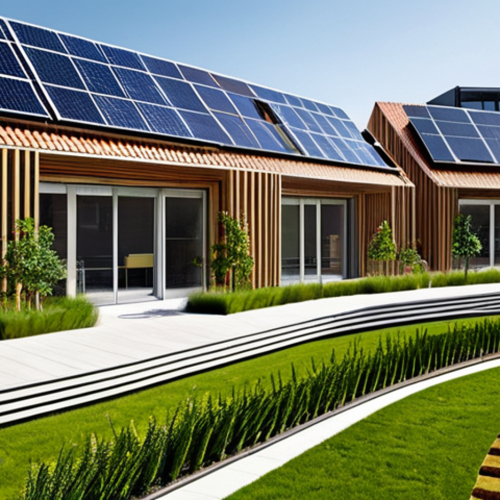 환경보호 기술의 실제 적용 사례 - **Prompt 1: "L'&Eacute;nergie R&eacute;invent&eacute;e : Vers une Autonomie Durable"**
    A vibrant, sun-drenched eco-di...