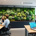 Home 20 환경보호 직무와 전문성 개발 전략 - A diverse group of environmental professionals collaborating in a modern co-working space, featuring...