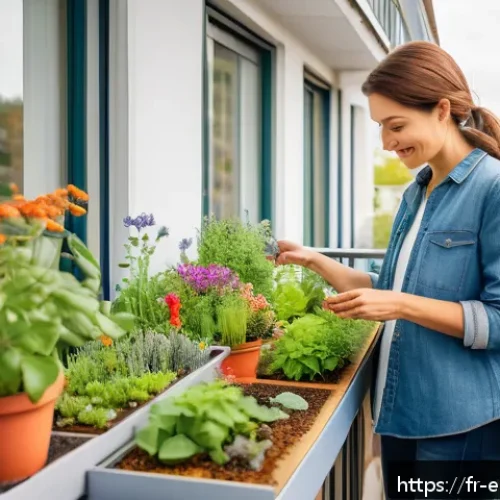 Home 17 환경보호 실습에서 배운 점 - A cozy, sunlit urban apartment with large windows showcasing a small balcony garden filled with nati...
